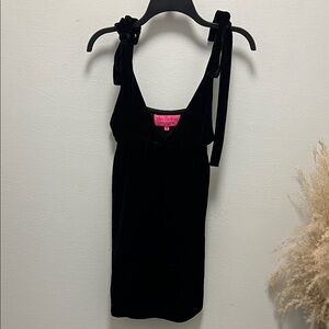 Juicy Couture Black Velvet Midi Dress